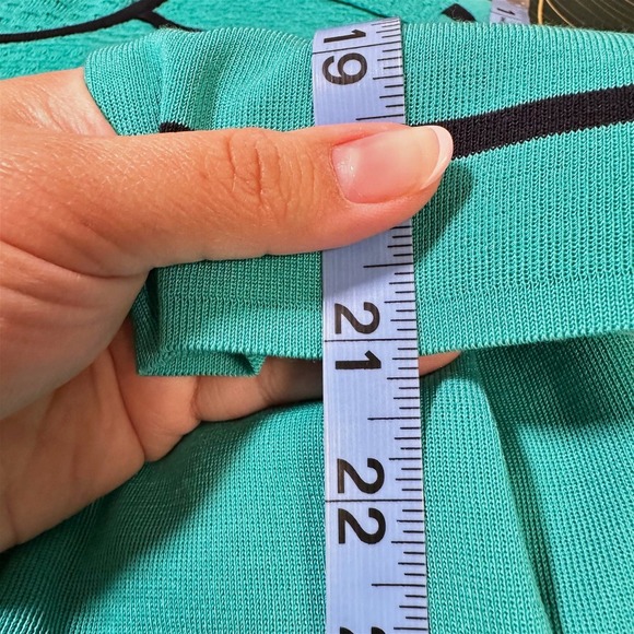 Ming Wang Long Sleeve Acrylic Knit Cardigan Sweater Tiffany Blue Black Women XL - Picture 7 of 8